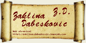 Žaklina Dabesković vizit kartica